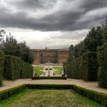 Het Palazzo Pitti vanaf de tuinen.