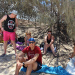 Mittagspause am Strand mit leckeren Hühnchenraps