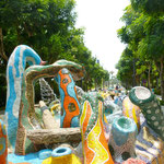 hat en bisl was vom Park Guell in Barcelona