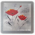 3- Fleurs abstraites 30x30 - 35 euros