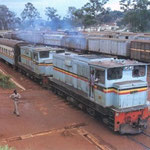 Uganda Railway, una locomotiva diesel.