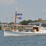 Oyster planting ship in Deltaville Virginia, built 1925, now private