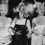 1950 January with Lana Turner and Loretta Young at a masked ball in favor of the St.John's Hospital
