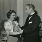 on set with Conrad Nagel