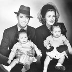 publicity for 'Penny Serenade' with Cary Grant and Diane and Judith Fleetwood