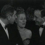at the premiere of "Anna And The King Of Siam" with Tom Lewis and Freddie Brisson