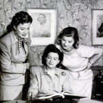 script conference with Barbara Bel Geddes and producer Harriet Parsons