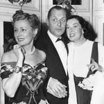 ca.1949  - with Robert Montgomery and Rosalind Russell at an unknown event