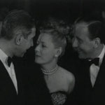 at the premiere of "Anna And The King Of Siam" with Tom Lewis and Freddie Brisson