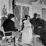 on set with director Wesley Ruggles and William Collier Sr.