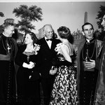05.28.1952 - Archbishop's dinner with Archbishop James McIntyre, Governor and Mrs. Earl Warren, Bishop Fulton J. Sheen and Rev. Joseph T. McGrucken