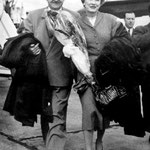 August 28 1958 arriving in Paris,Orly Airport. Irene and Frank were on their way to the Venice Film Festival and made a stopover in Paris