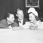 05.02.1940 chatting with Leo McCarey and Randoplh Scott at the world premiere of "My Favorite Wife"