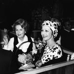 1976 August 25. - at the Hollywood Bowl, attending a concert of the Los Angeles Philharmonic Orchestra, sharing a picnic with friend Loretta Young