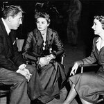with Spencer Tracy and Ingrid Bergman on the set of 'A Guy Named Joe'