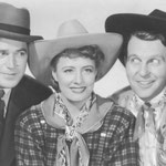 publicity for 'Lady In A Jam' with Patric Knowles and Ralph Bellamy
