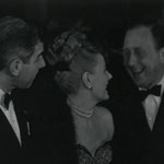 at the premiere of "Anna And The King Of Siam" with Tom Lewis and Freddie Brisson