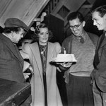 on the set of 'Joy Of Living' with director Tay Garnett (left) and Douglas Fairbanks Jr.(right) (Thanks to Christina)