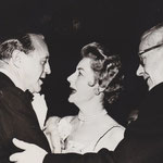 1957 with Jack Benny and husband Frank Griffin