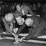 1946 8th July - with Sid Grauman and Rex Harrison
