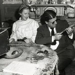 on set with director George Stevens