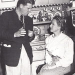 on set with director George Stevens