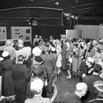 1952 with Frank at the "Alert America" civil defense exhibit (standing at the right side, Irene wearing glasses)