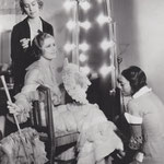 on the set of 'The Secret Of Madame Blanche'