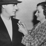 on the set of 'When Tomorrow Comes' with Charles Boyer