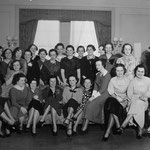 ca.1935 surrounded by fans