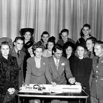 11.16.1941 - Irene and Cary as hosts for servicemen and their partners during the radio production of "Penny Serenade"