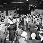 1952 with Frank at the "Alert America" civil defense exhibit (standing at the right side, Irene wearing glasses)