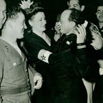 1942 dancing with a serviceman during the opening of The Hollywood Canteen