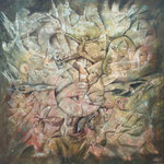 Wheel of Judgement - Acryl auf Lw - 80 x 80 cm