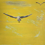 Seevögel, Seegulls, 2021, Oil on Canvas, 21x21 cm), Private Property