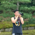 Shooting by single lens reflex camera in Nijo Castle !