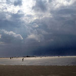 Springflut am Strand von St. Peter Ording