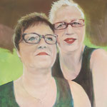 Monika&Gabi, 2021, 40/60 cm, Acryl auf Leinwand
