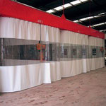 building curtain divider with window