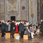 Vocale Mostviertel musiziert in der Basilika am 21. Mai 2017 im Rahmen des Bezirksjugendsingens gemeinsam mit einem Streichquintett.