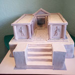 pastel de fondadt  templo griego