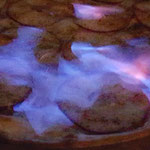 Flammkuchen Apfel Zimt flammbiert mit Calvados