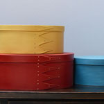 ein Hingucker- farbige Shaker oval boxes