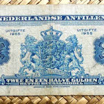 Antillas holandesas 2,5 gulden 1955 reverso