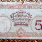 Nuevas Hébridas 5 francos 1941 pk. 4b reverso