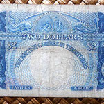 British Caribbean Territories 2 dollars 1954 reverso