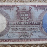 Islas Fiji 10 shillings 1937 (176x86mm) pk.30a anverso