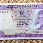 Zambia 20 kwacha 1969 anverso