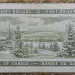 Canada 20 dollars 1954 pk.80b reverso