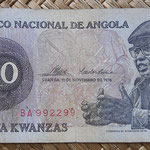 Angola 10 kwanzas 1976 (140x65mm) pk.110a anverso